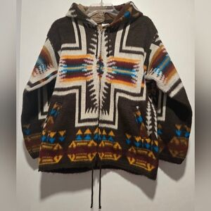 Artesanias Hooded Wool Jacket